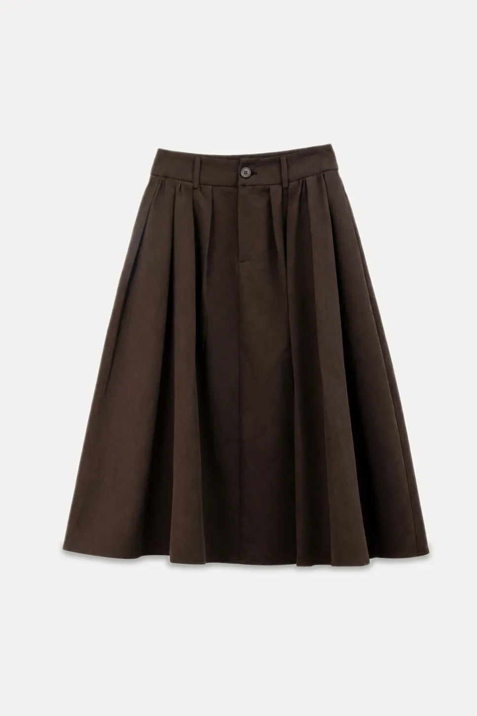 A-Line Pleated Midi Skirt