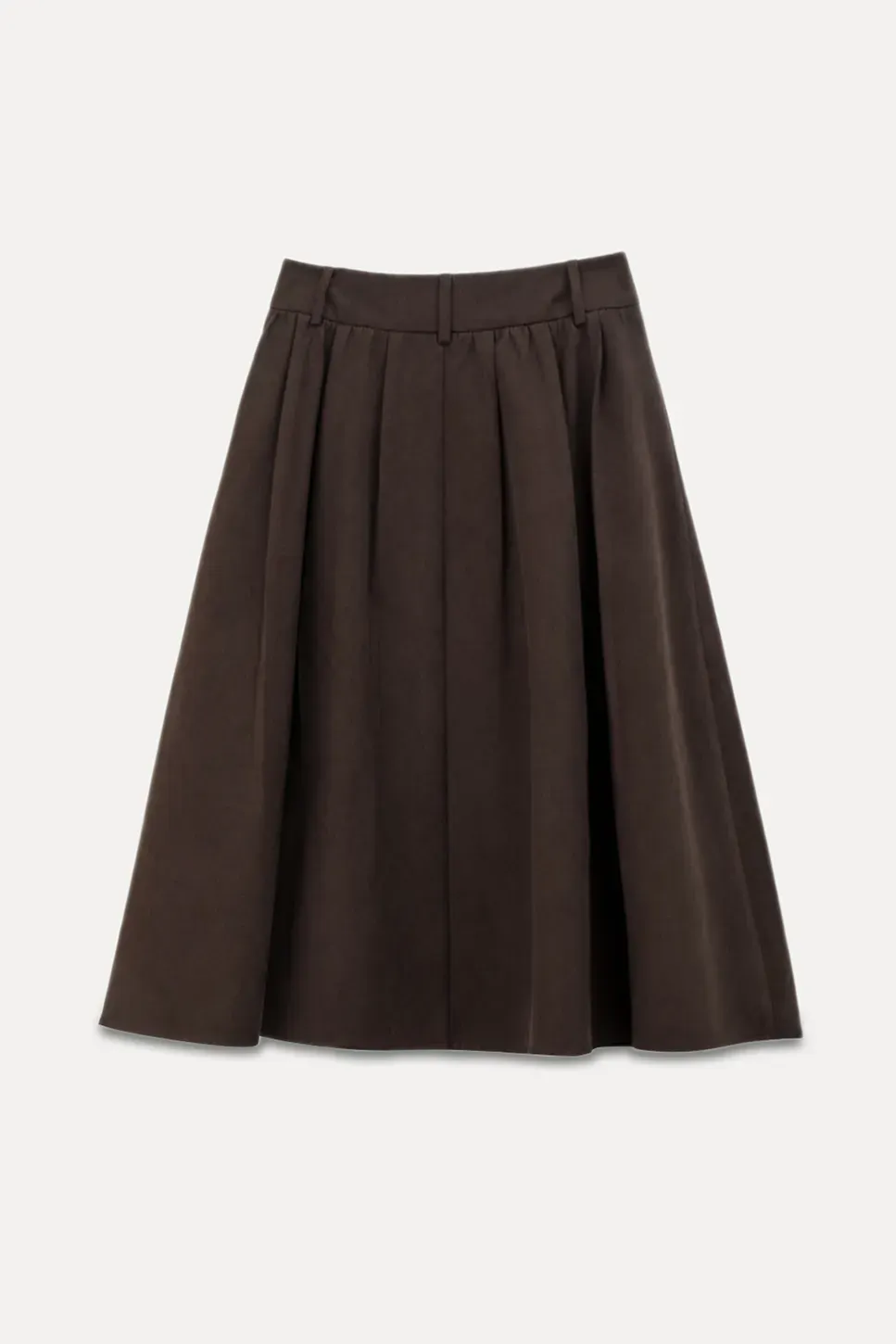 A-Line Pleated Midi Skirt