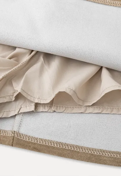Suede Mini Skirt with Belted Waistband