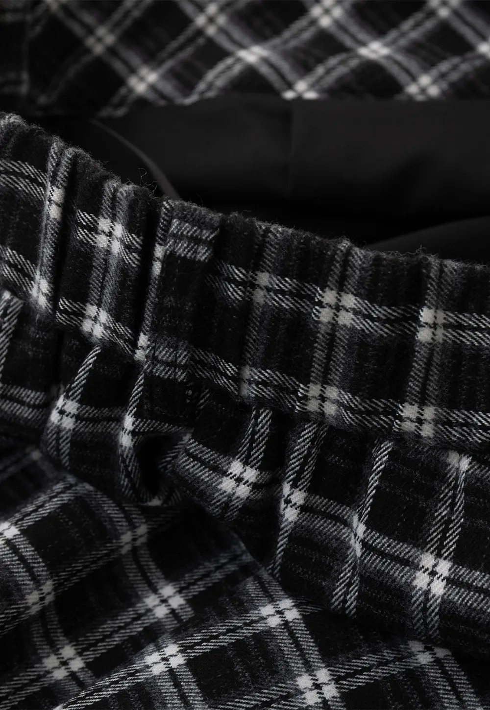 Asymmetrical Hem Plaid Midi Skirt