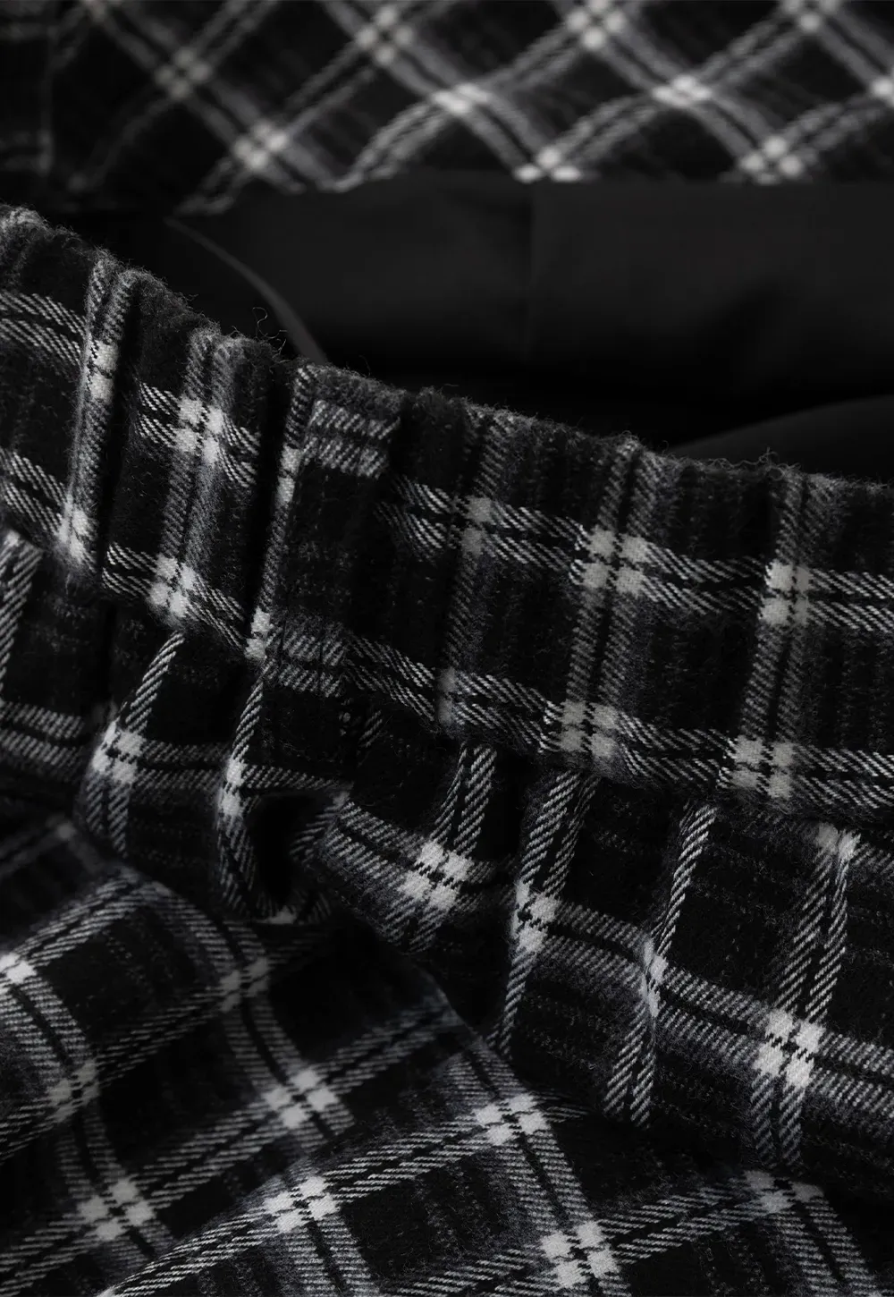 Asymmetrical Hem Plaid Midi Skirt