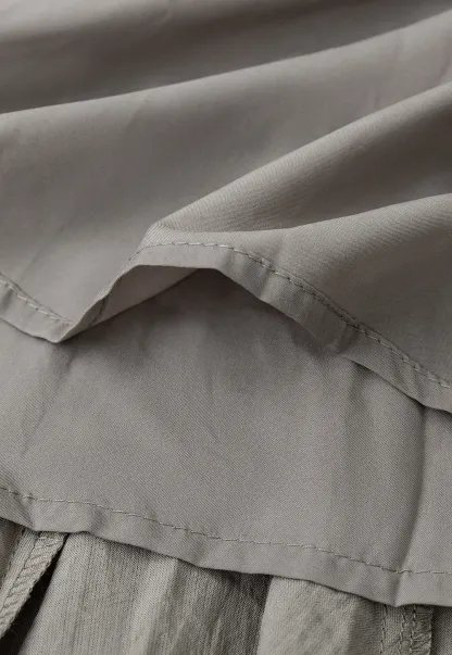Pleated A-Line Midi Skirt