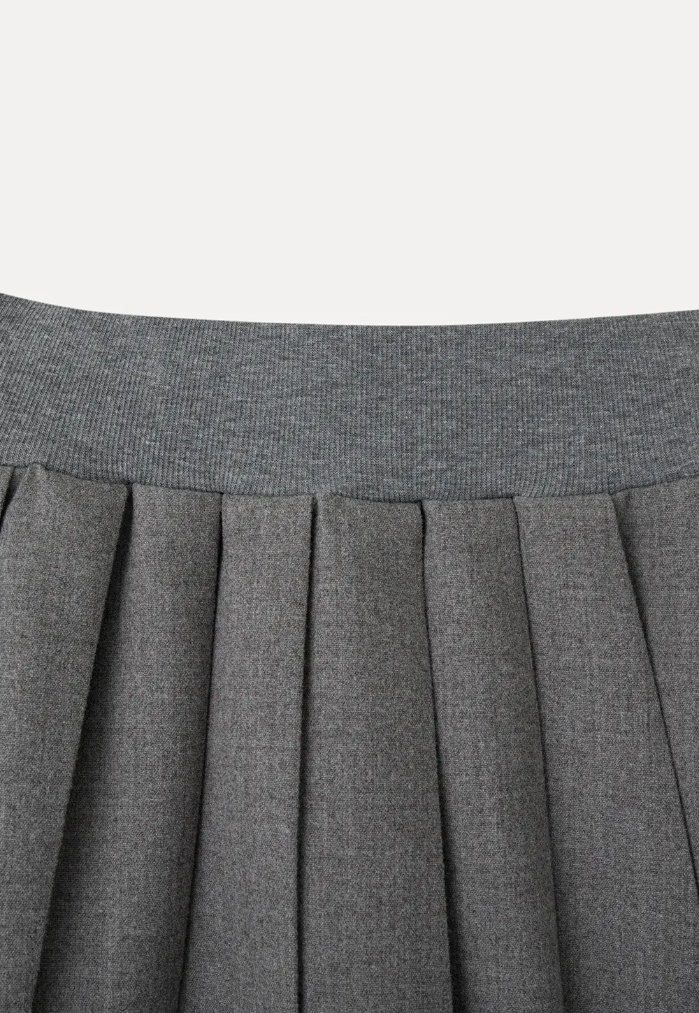 Pleated A-Line Midi Skirt
