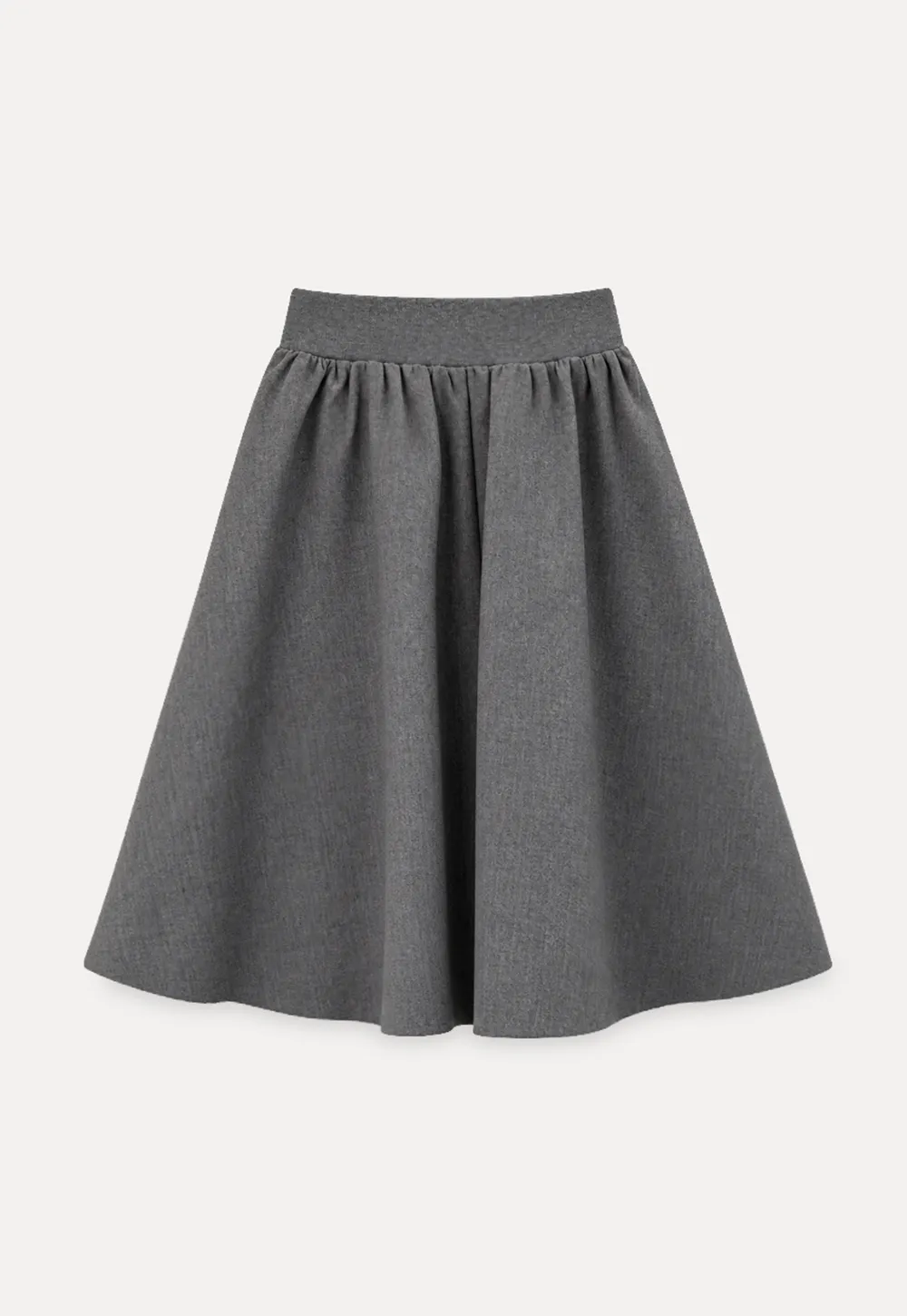 Pleated A-Line Midi Skirt