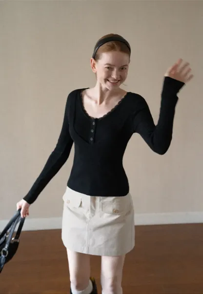 High Waist Utility Pocket Mini Skirt