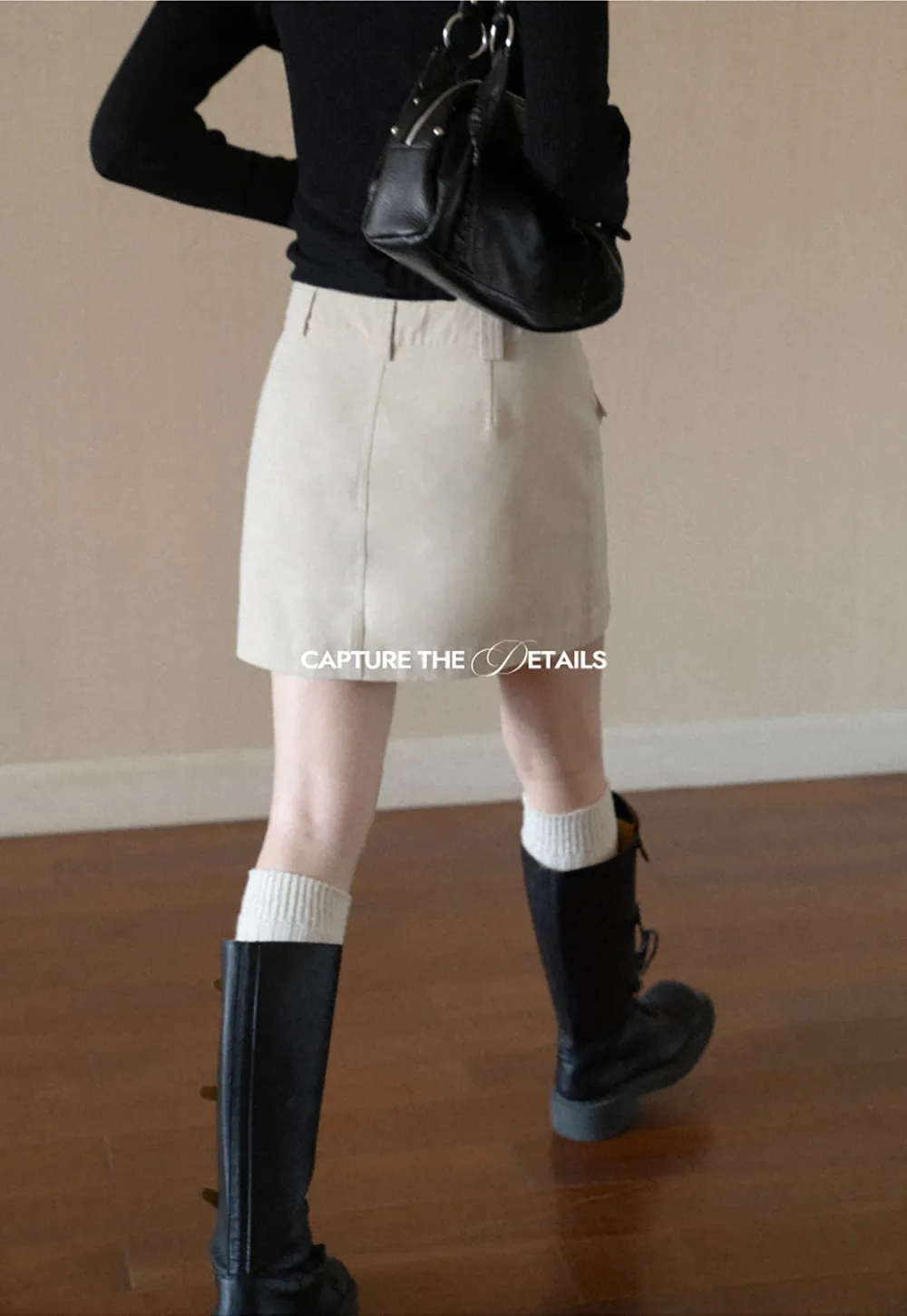 High Waist Utility Pocket Mini Skirt
