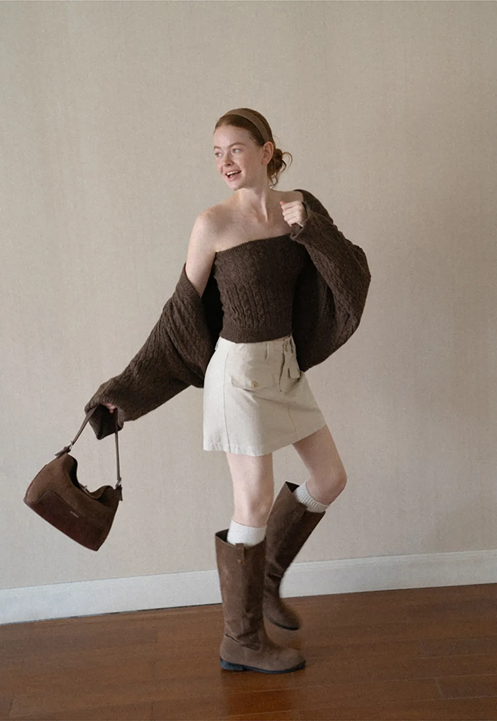 High Waist Utility Pocket Mini Skirt