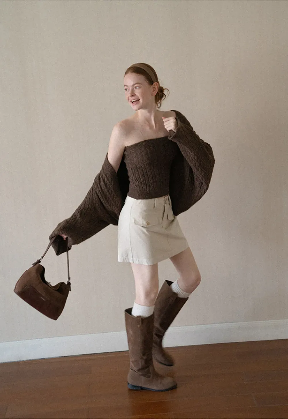 High Waist Utility Pocket Mini Skirt