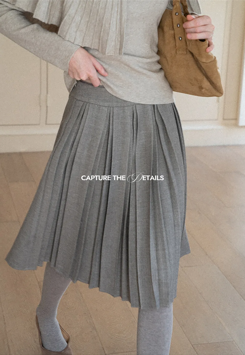 Pleated High Waist Skirt