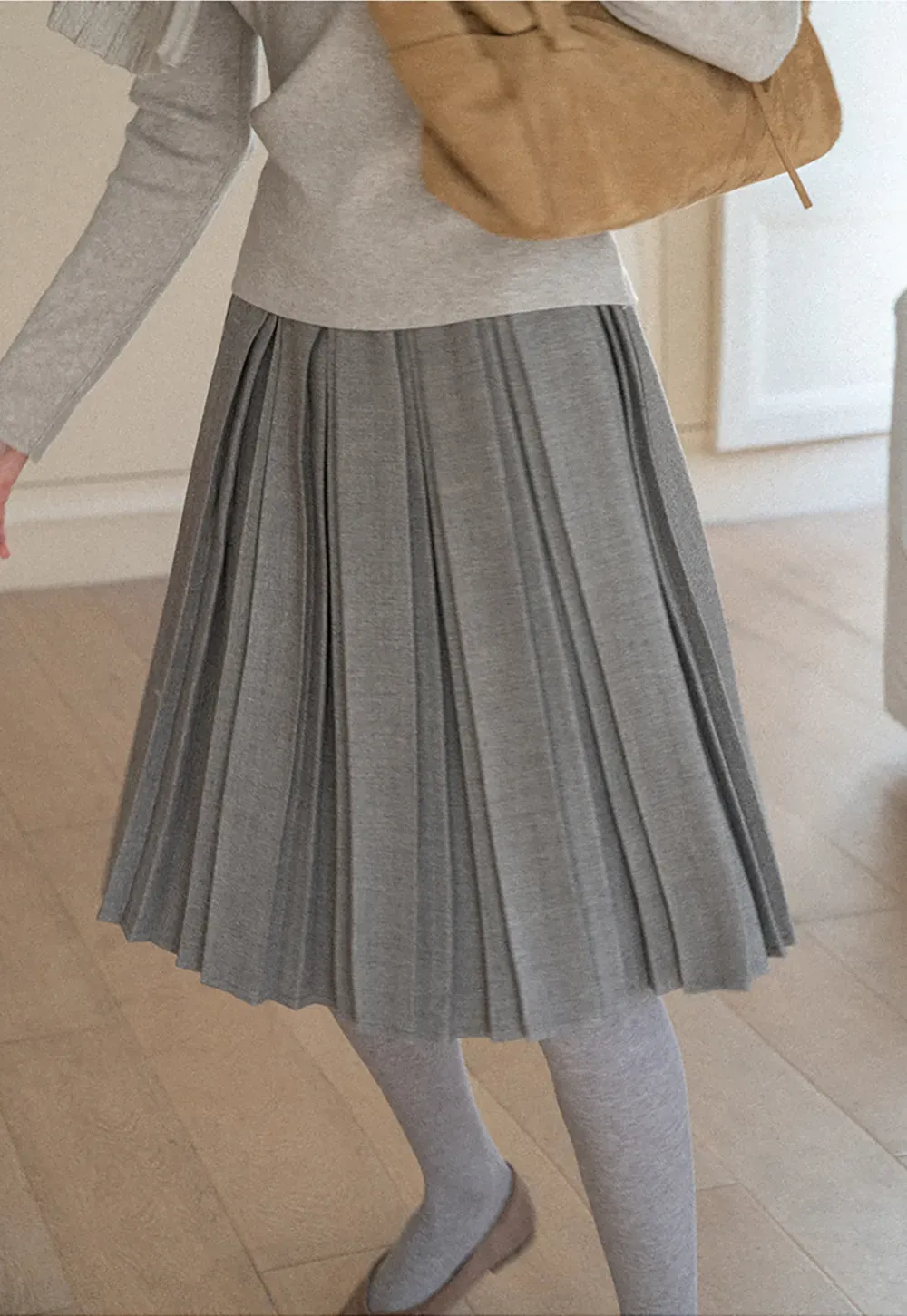 Pleated High Waist Skirt
