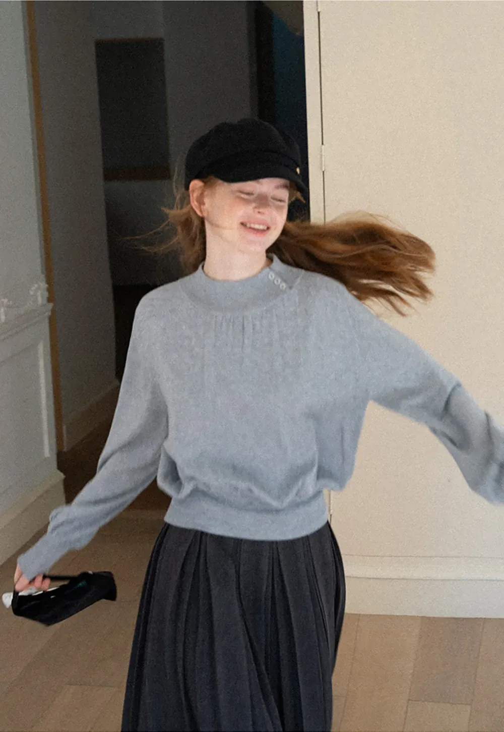 Pleated High Waist Skirt