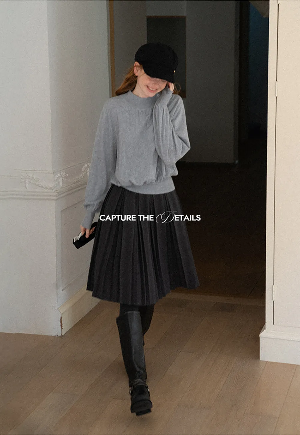 Pleated High Waist Skirt