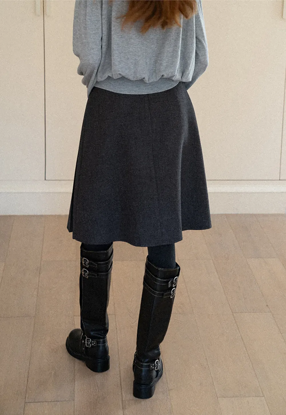 Pleated High Waist Skirt