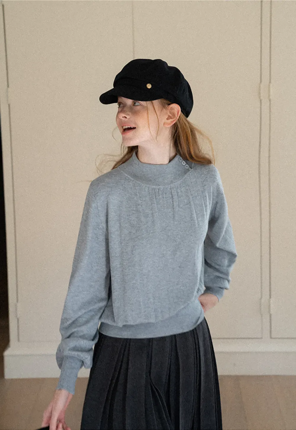 Pleated High Waist Skirt