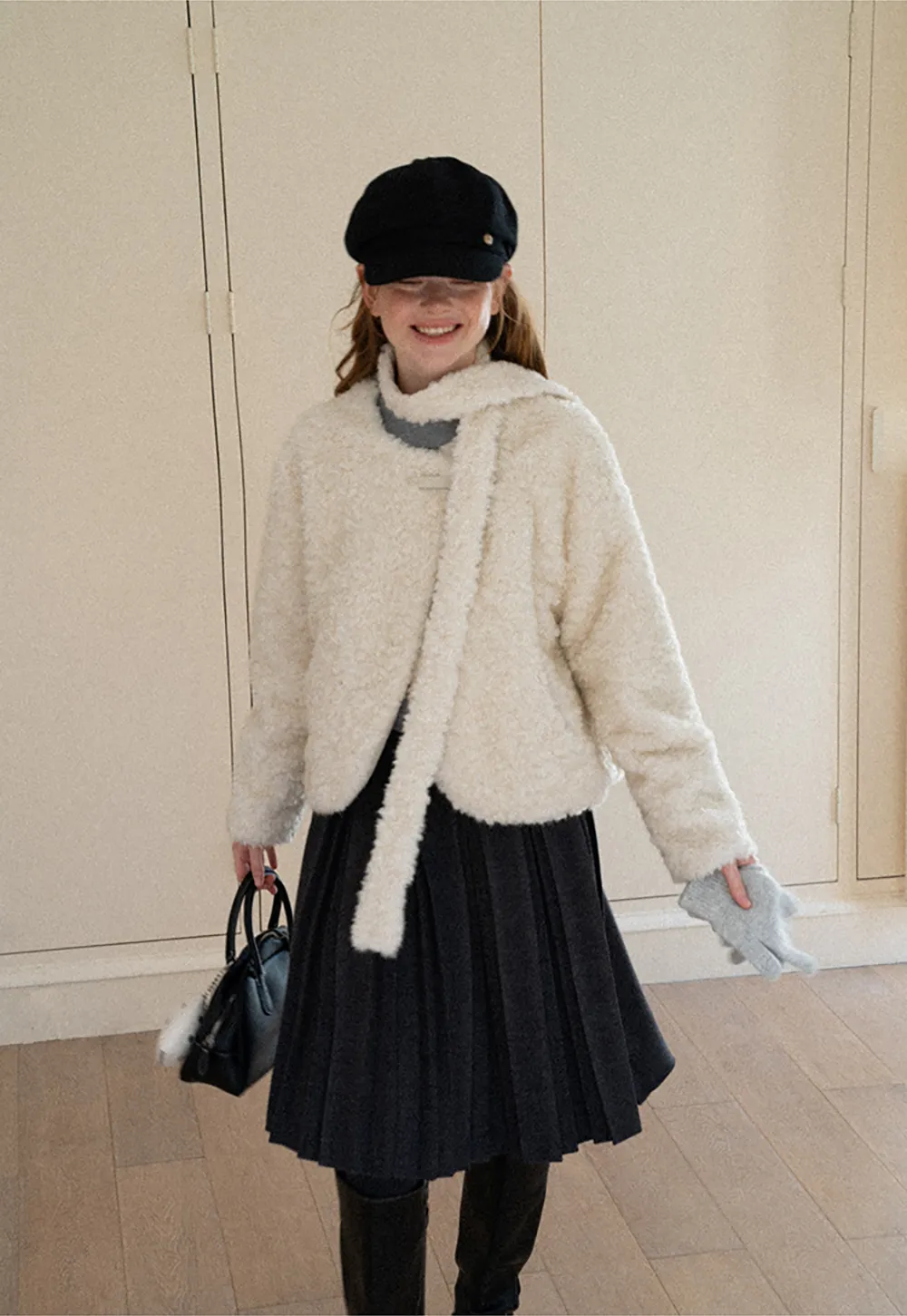 Pleated High Waist Skirt