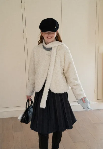 Pleated High Waist Skirt