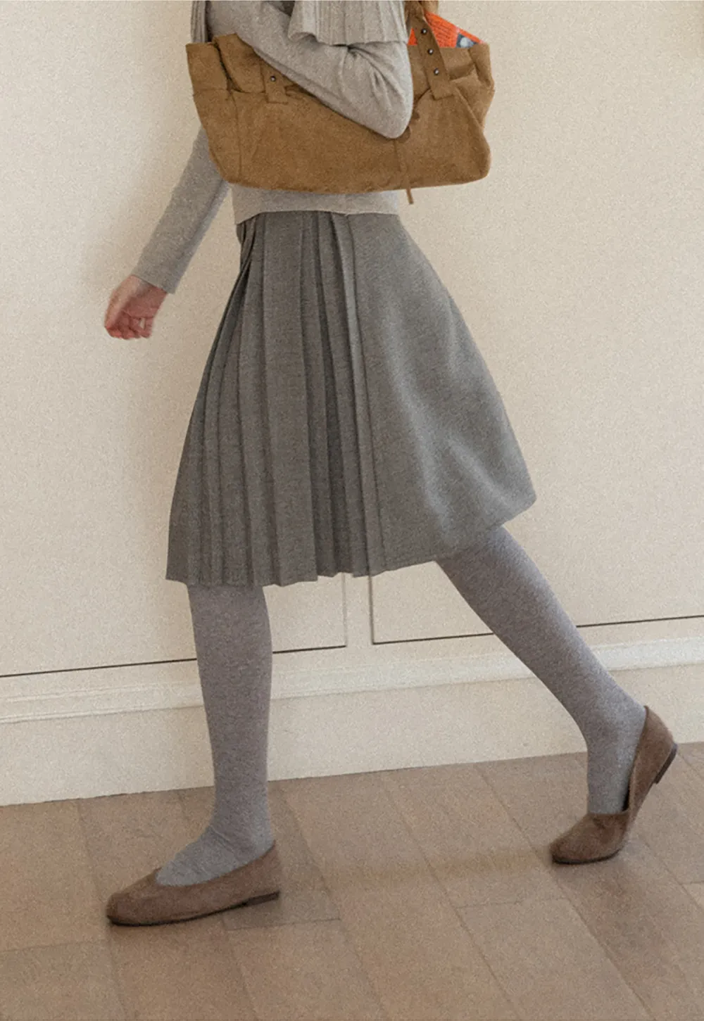 Pleated High Waist Skirt