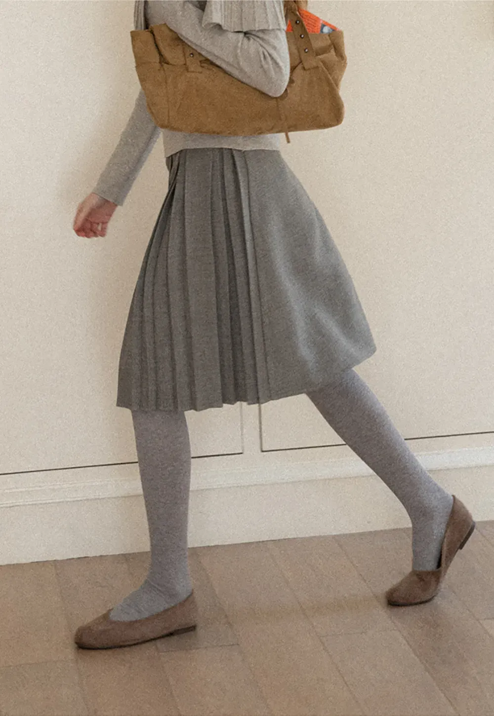 Pleated High Waist Skirt