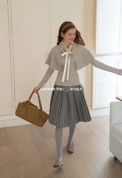 Pleated High Waist Skirt