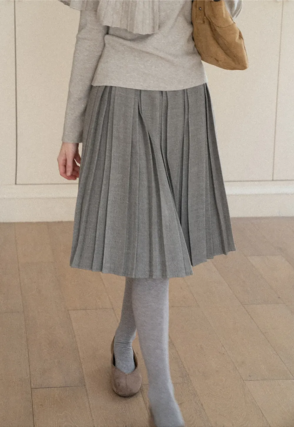 Pleated High Waist Skirt