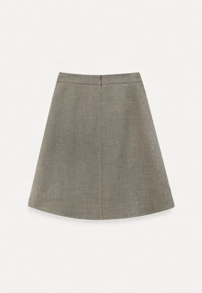 Pleated High Waist Skirt