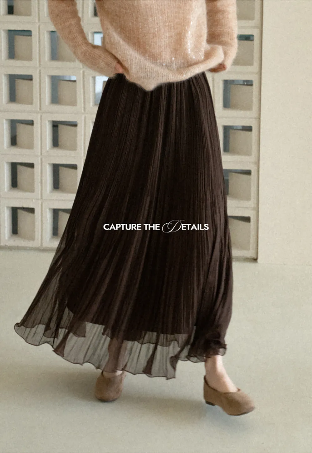 Pleated Layered Tulle Skirt