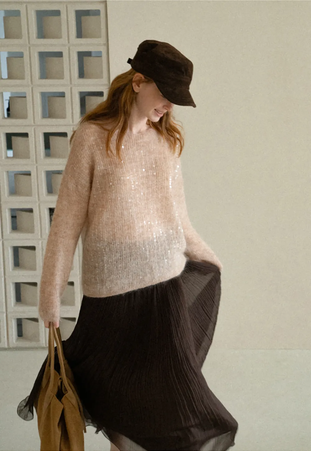 Pleated Layered Tulle Skirt