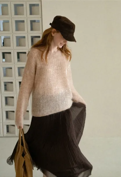 Pleated Layered Tulle Skirt
