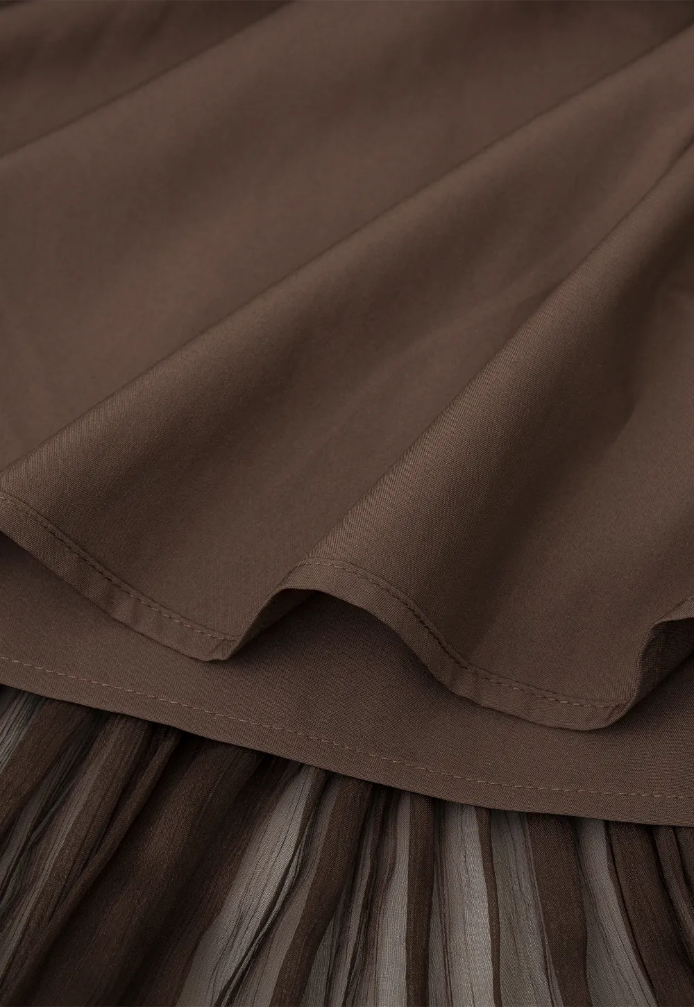 Pleated Layered Tulle Skirt