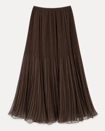 Pleated Layered Tulle Skirt