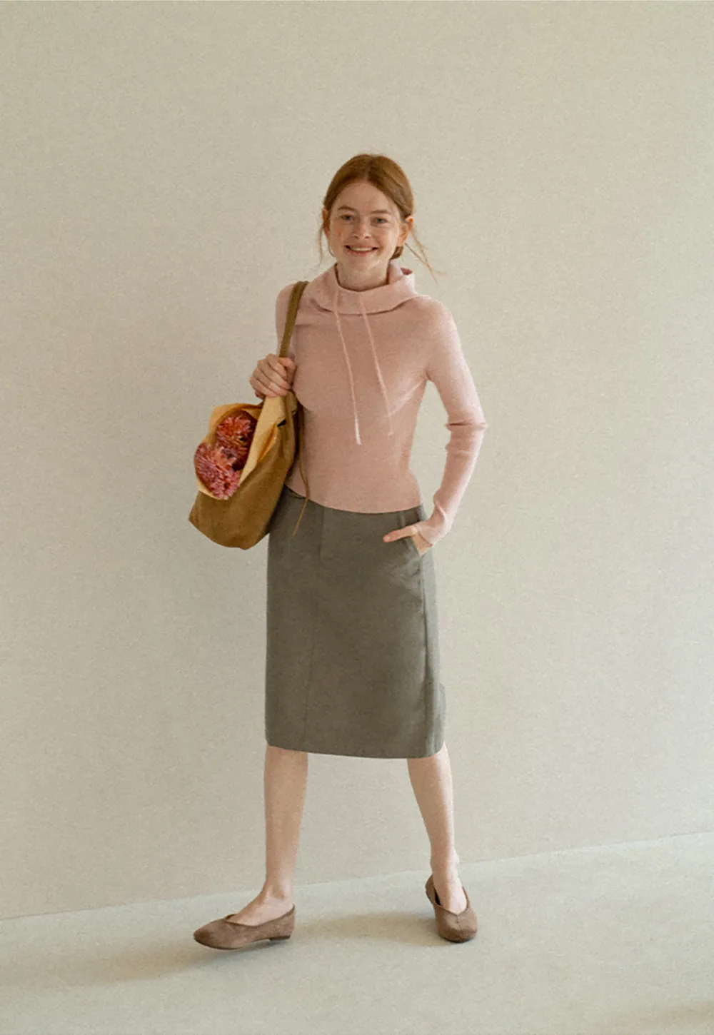 High Waist Straight Cut Skirt