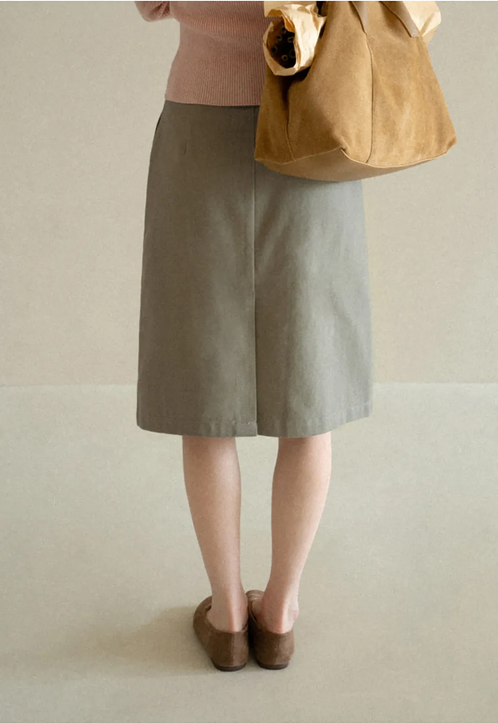 High Waist Straight Cut Skirt