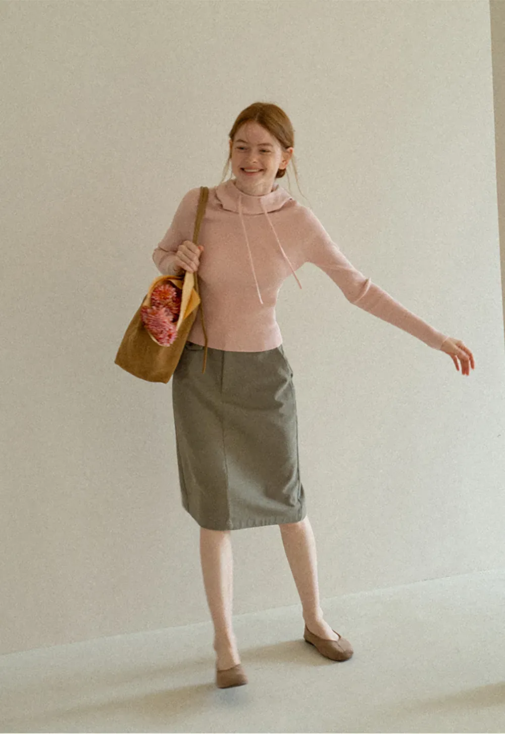 High Waist Straight Cut Skirt