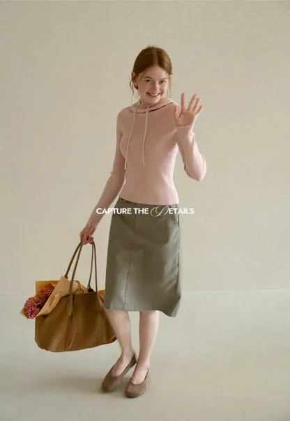 High Waist Straight Cut Skirt