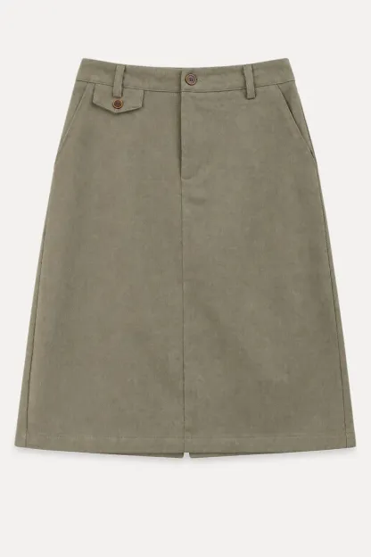 High Waist Straight Cut Skirt