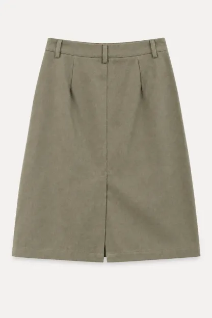 High Waist Straight Cut Skirt
