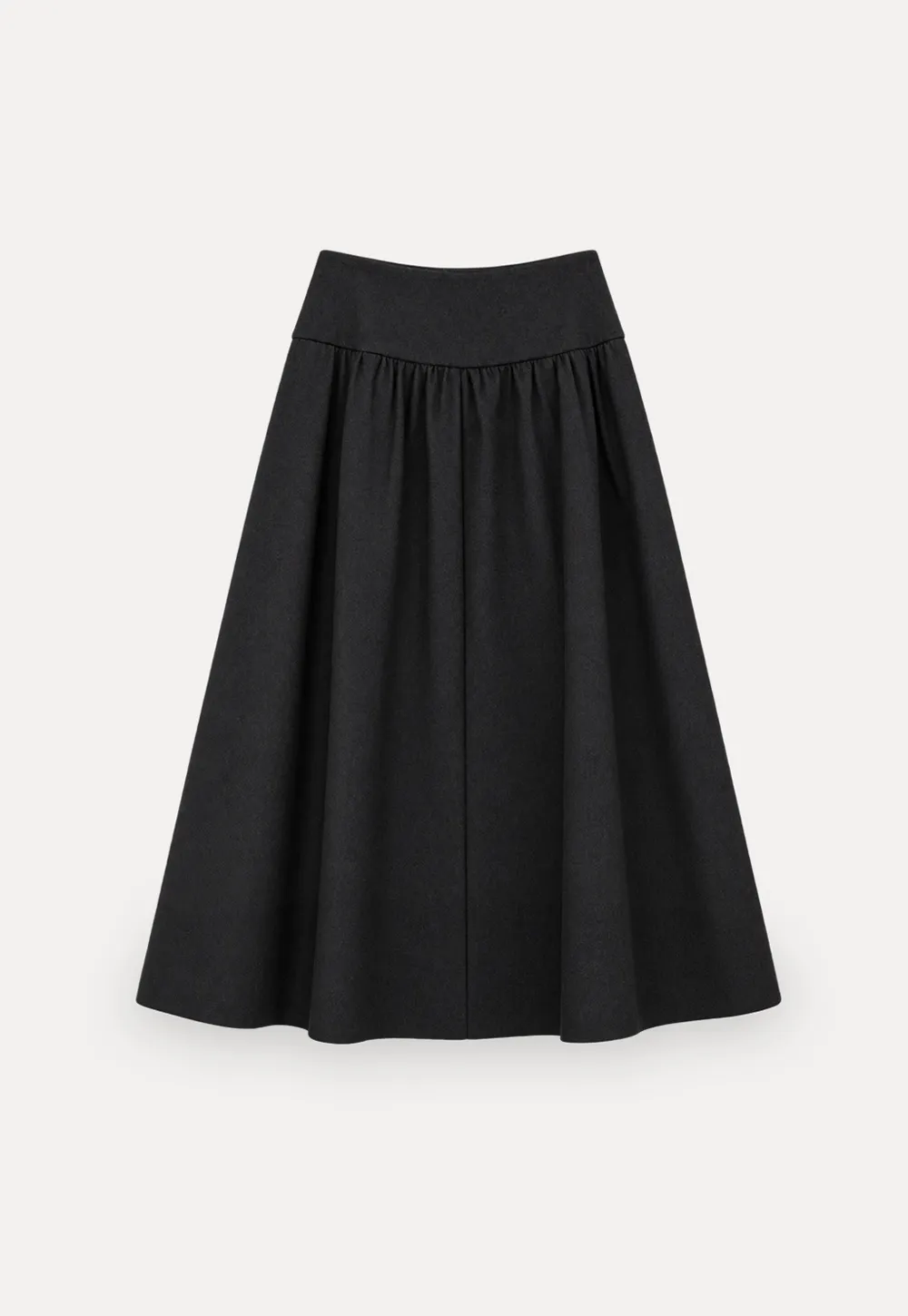 High Waist Pleated Skirt with Decorative Buttons