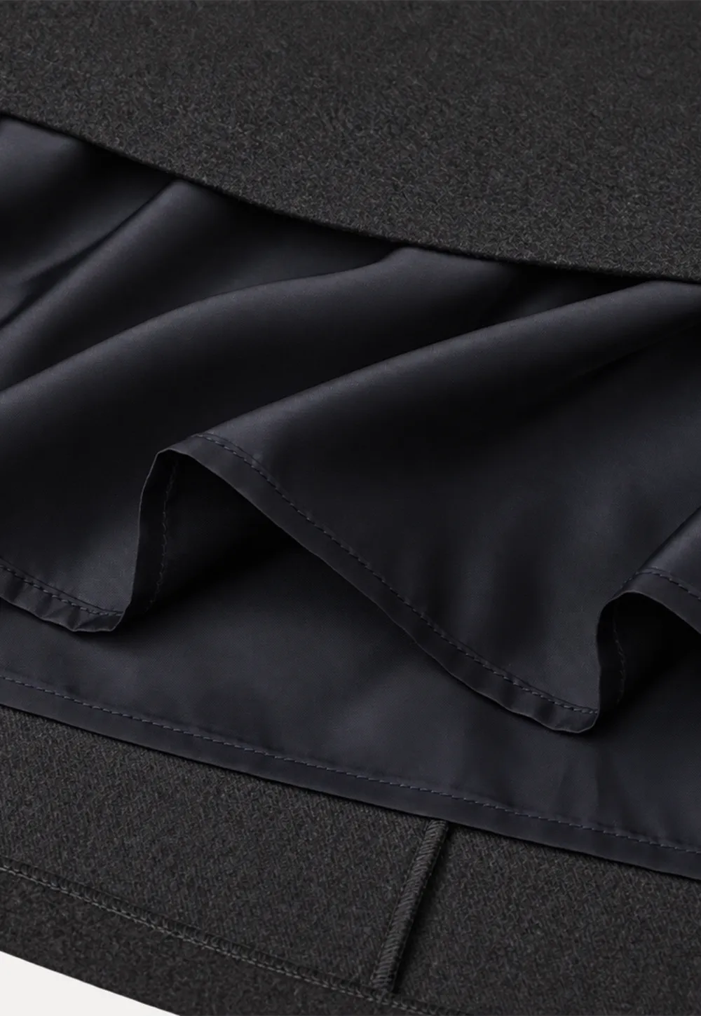 High Waist Pleated Skirt with Decorative Buttons