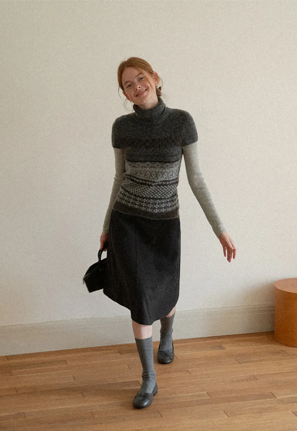 Asymmetrical Hem A-Line Skirt