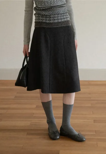 Asymmetrical Hem A-Line Skirt