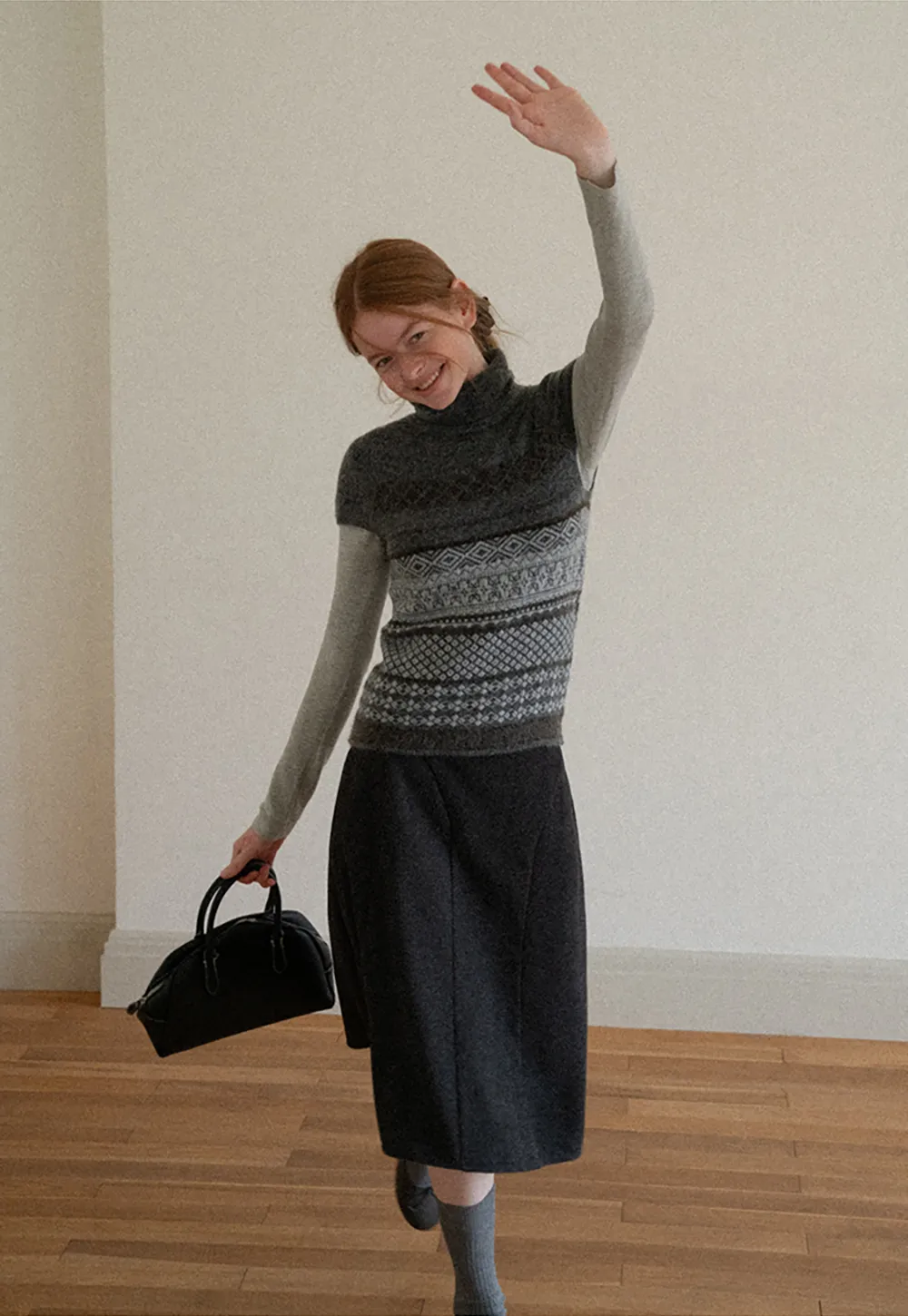 Asymmetrical Hem A-Line Skirt