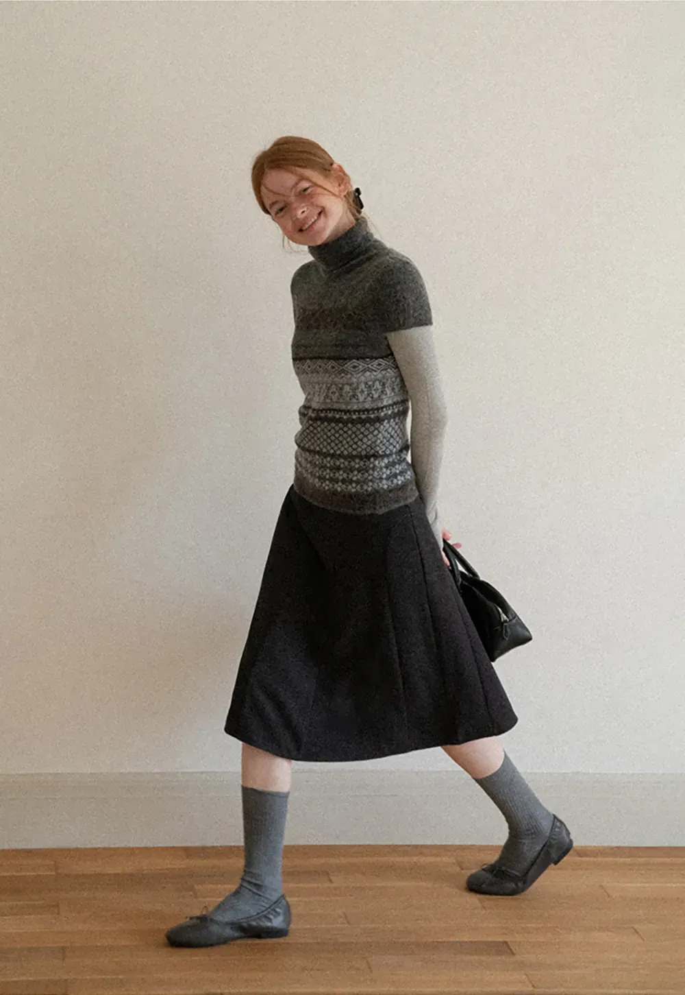 Asymmetrical Hem A-Line Skirt