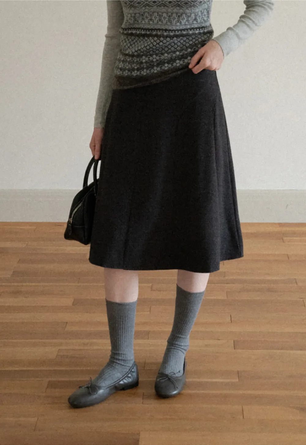 Asymmetrical Hem A-Line Skirt