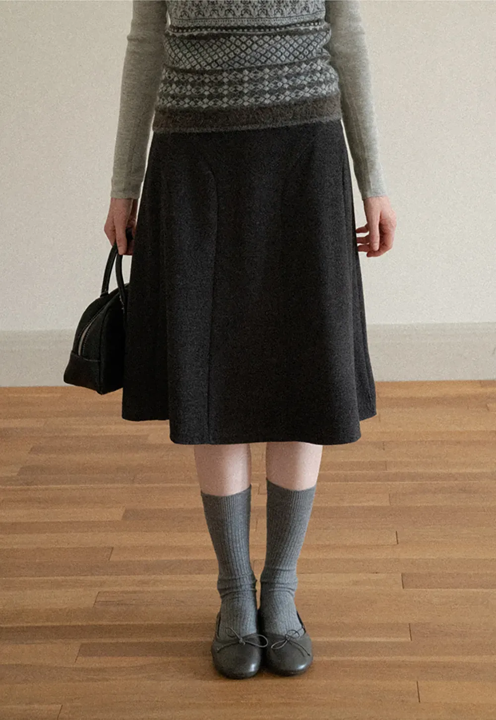 Asymmetrical Hem A-Line Skirt