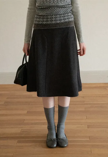 Asymmetrical Hem A-Line Skirt