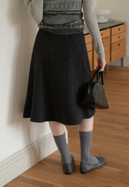 Asymmetrical Hem A-Line Skirt