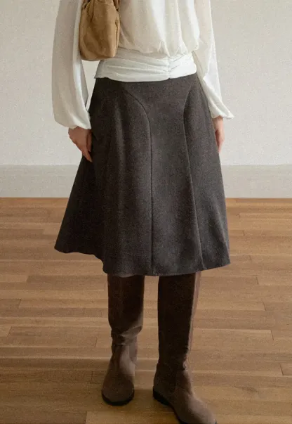 Asymmetrical Hem A-Line Skirt