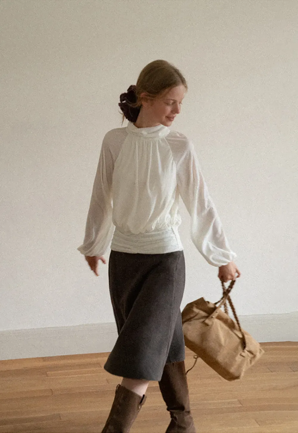 Asymmetrical Hem A-Line Skirt