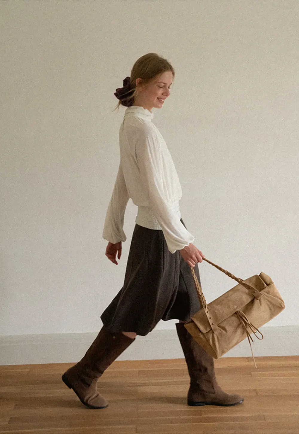 Asymmetrical Hem A-Line Skirt
