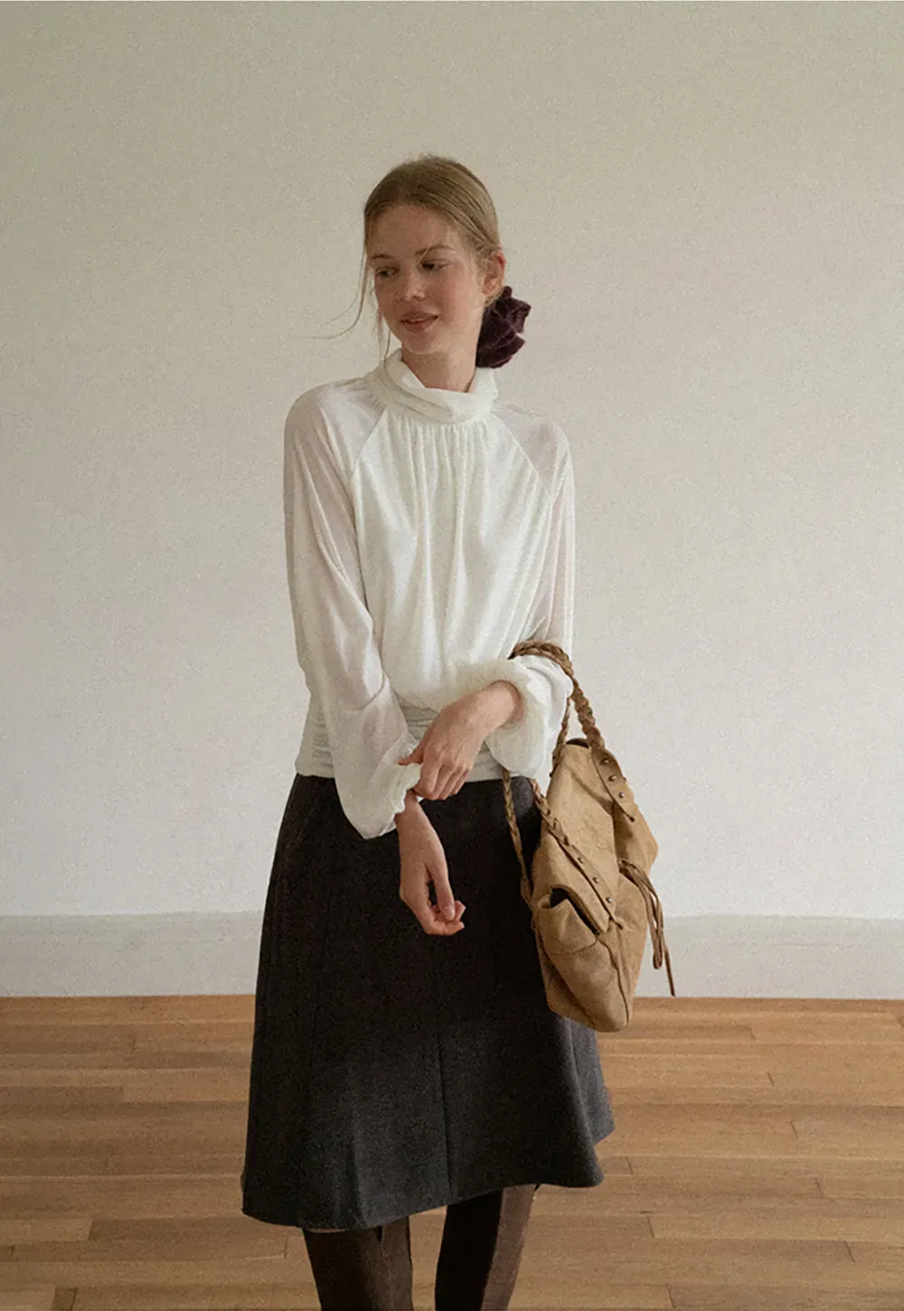 Asymmetrical Hem A-Line Skirt